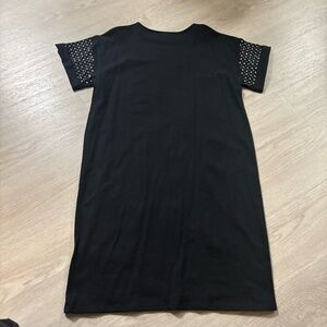 Express Black Dress with Embellished Sleeves